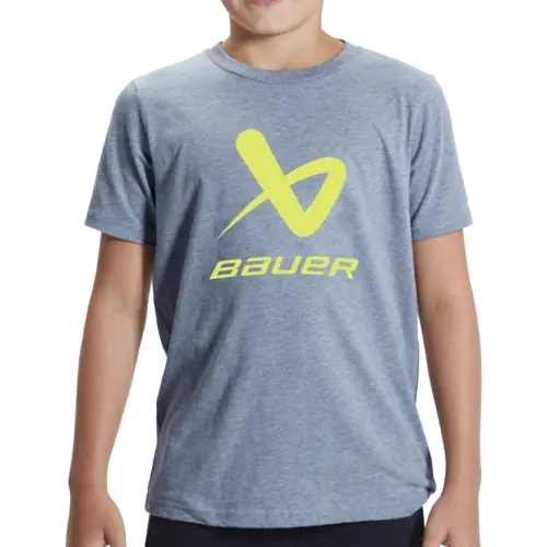 Bauer Bauer Core Lockup Short Sleeve Crew Tee - Youth - Grey