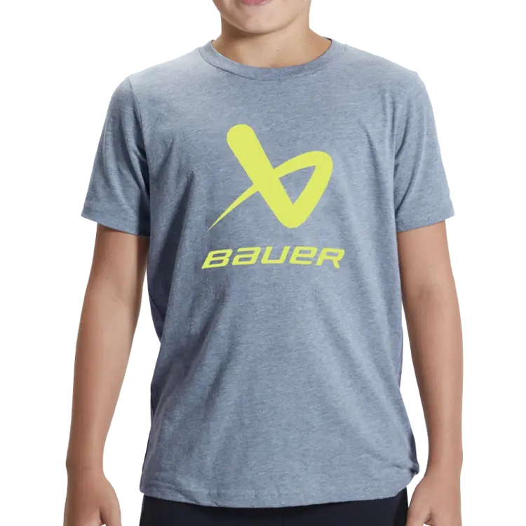 Bauer Bauer Core Lockup Short Sleeve Crew Tee - Youth - Grey