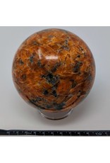 Orange Calcite, Clear Quartz, Black Tourmaline Sphere 95mm 1.2kg