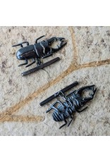 Miki Tanaka Staghorn Beetle Oxidized SS Cufflinks 34mm