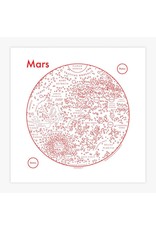Archie's Press Mars Red on White Print