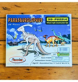 Parasaurolophus Wood Skeleton Puzzle 28x25x9cm