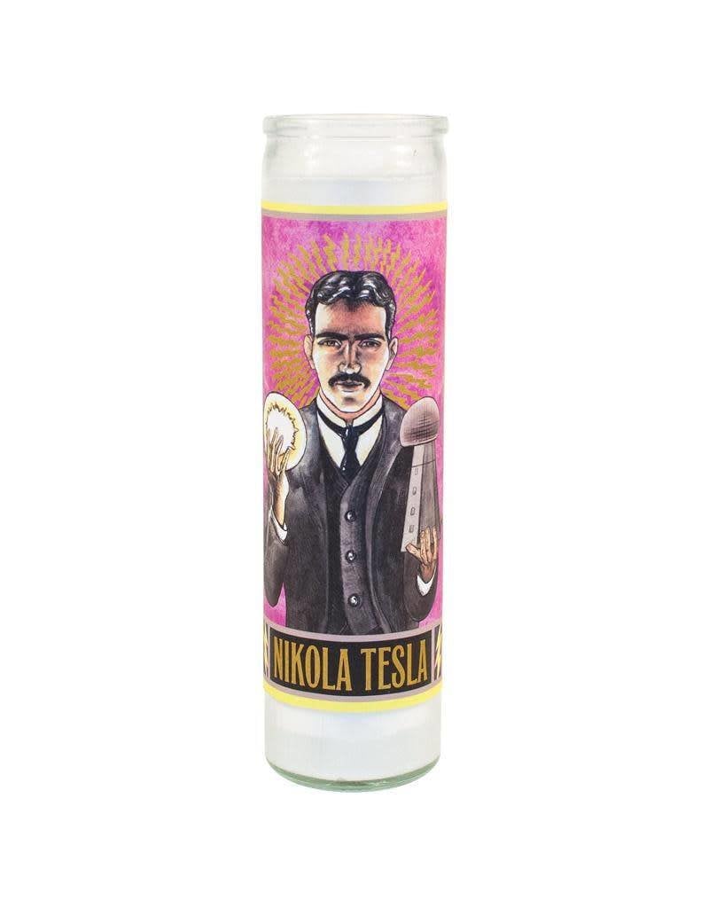 The Unemployed Philosophers Guild Nikola Tesla Secular Saint Candle