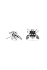 Oxidized Bee Stud Earrings
