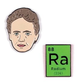 The Unemployed Philosophers Guild Marie Curie & Radium Pins