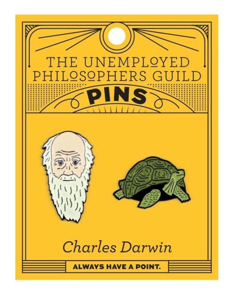 The Unemployed Philosophers Guild Charles Darwin & Galápagos Tortoise Pins