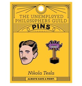 The Unemployed Philosophers Guild Nikola Tesla & Tesla Coil Pins