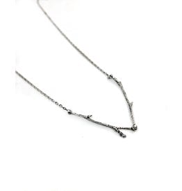 Hannah Alexandra Double Willow Necklace in Silver