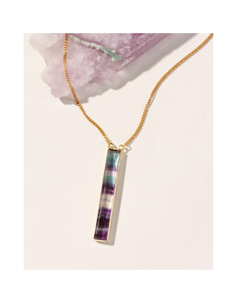 Sticks and Stones Fluorite 14K GP Brass 
