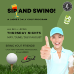 2023 Sip and Swing Thursdays August 3,10,17,24 7:30pm-8:30pm