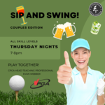 2024 Sip and Swing (Couples Version) Thursdays April 11,18,25, May 2 7pm-8pm