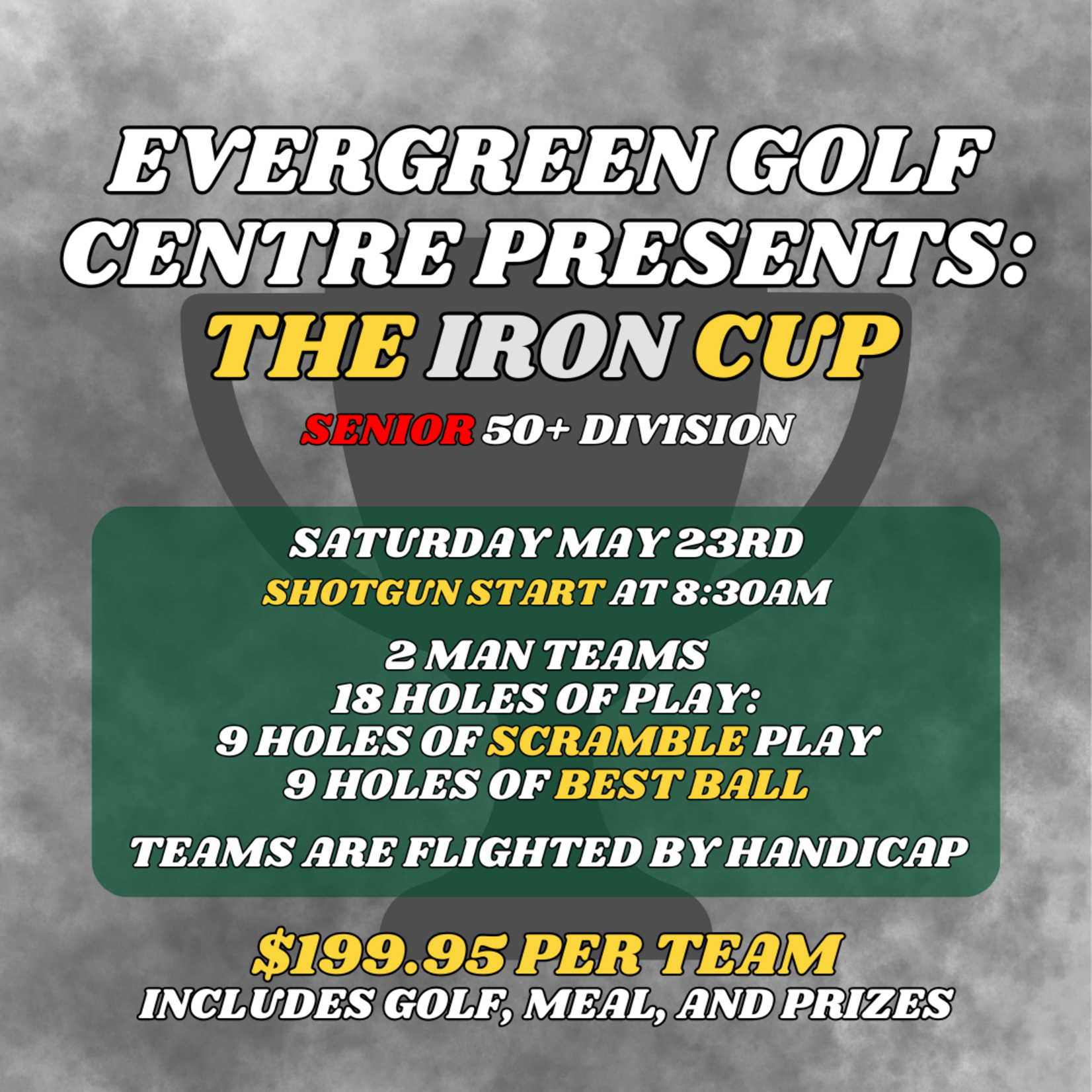 2026 Evergreen Iron Cup Team Registration (SENIORS)