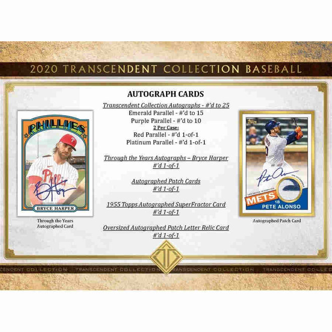 2020 Topps Transcendent Collection Baseball Box