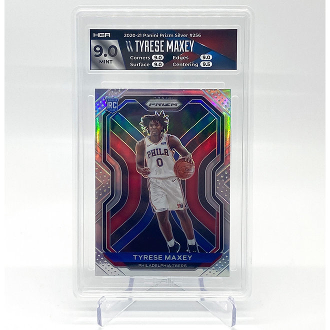 2021 Tyrese Maxey Silver Prizm RC HGA 9.0 Mint