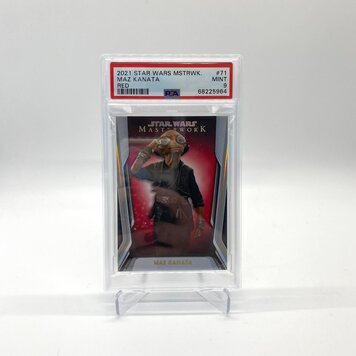The Adventure Stadium 2021 Topps Star Wars Masterwork Red Maz Kanata /25 PSA 9
