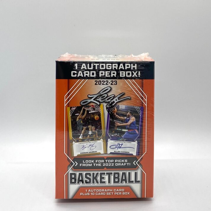 2022/23 Leaf Autographed Basketball Jersey Hobby Box