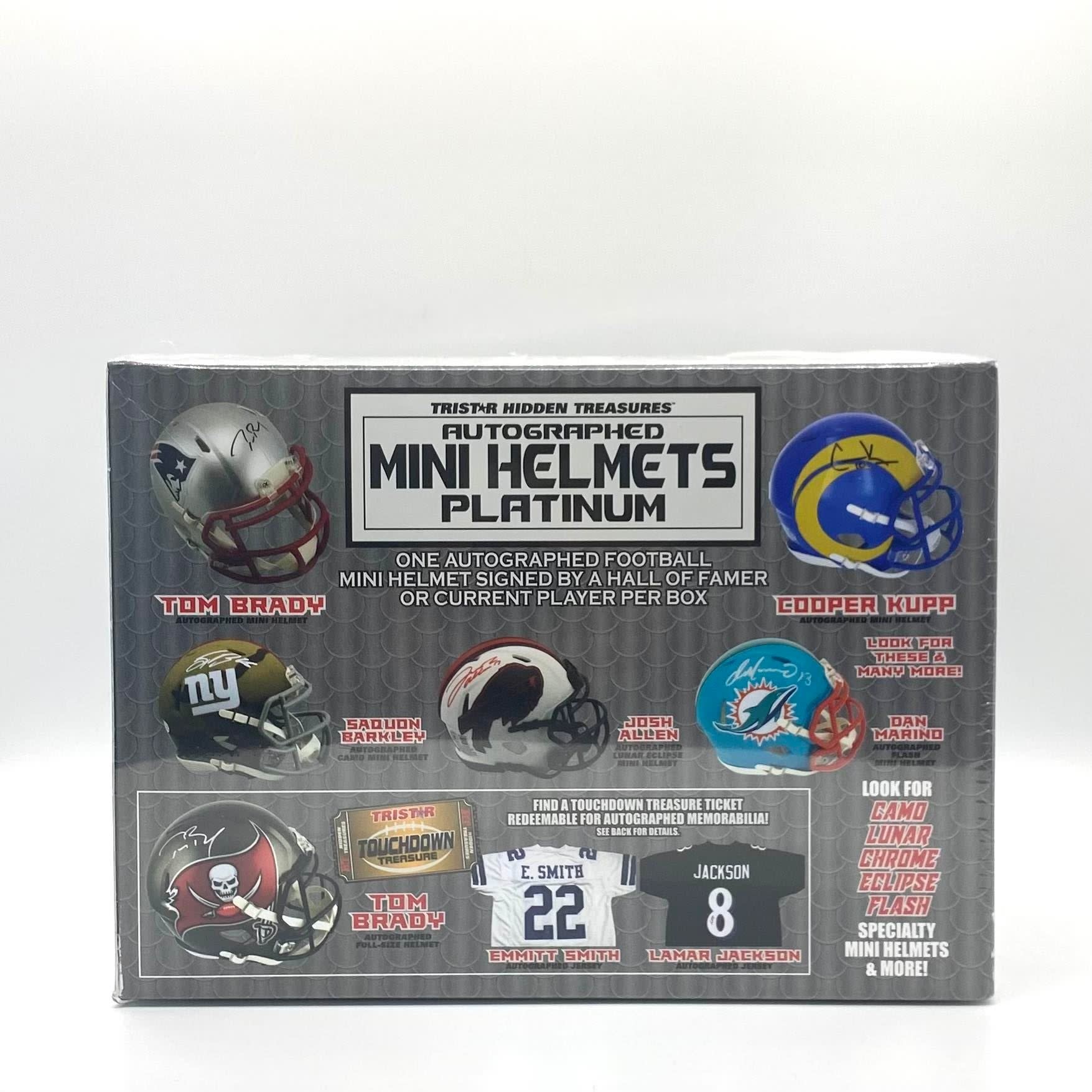 The Adventure Begins  22 Tristar Platinum Auto'd Football Mini Helmet -  The Adventure Begins