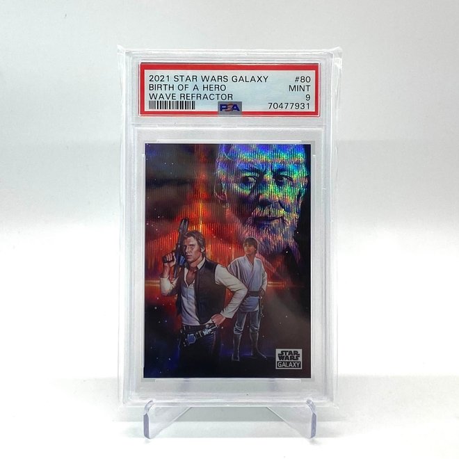 2021 Topps Star Wars "Birth of a Hero" Wave Refractor /99 PSA 9