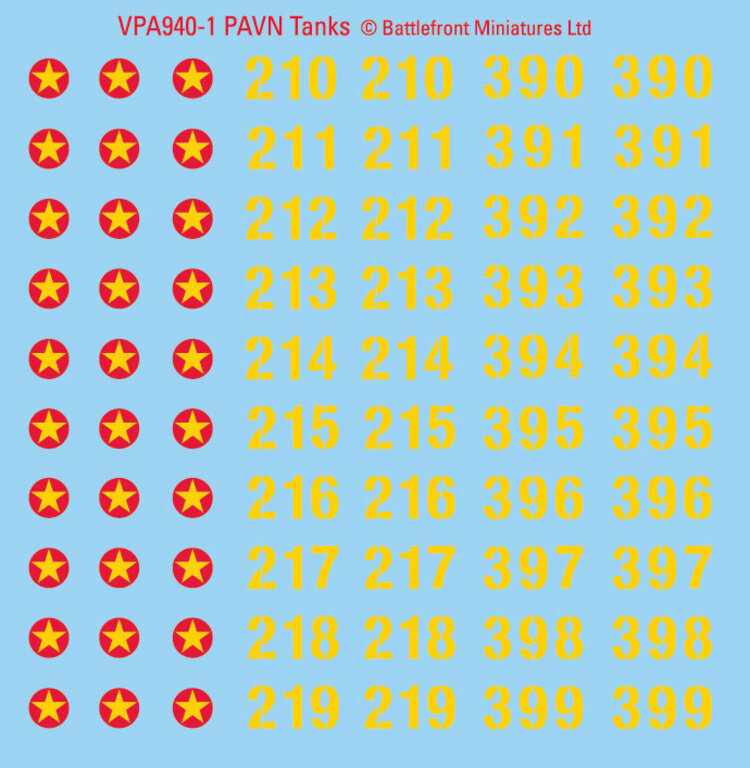 Nam Nam: PAVN Decal Sheets