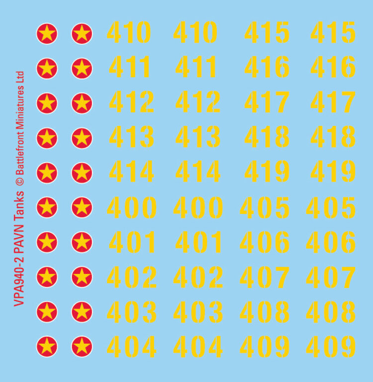 Nam Nam: PAVN Decal Sheets
