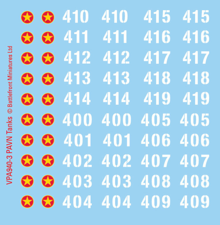 Nam Nam: PAVN Decal Sheets