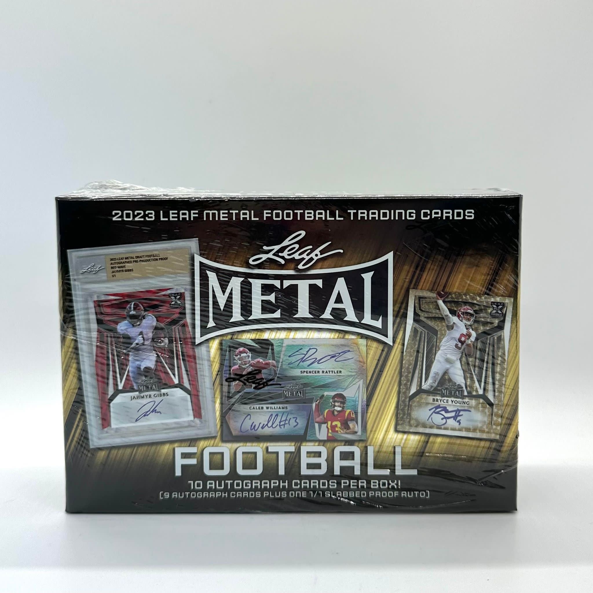 The Adventure Begins 2023 Leaf Metal Draft Football Jumbo Box The