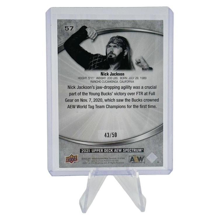 The Adventure Stadium 2021 Upper Deck AEW Spectrum Nick Jackson Red 43/50