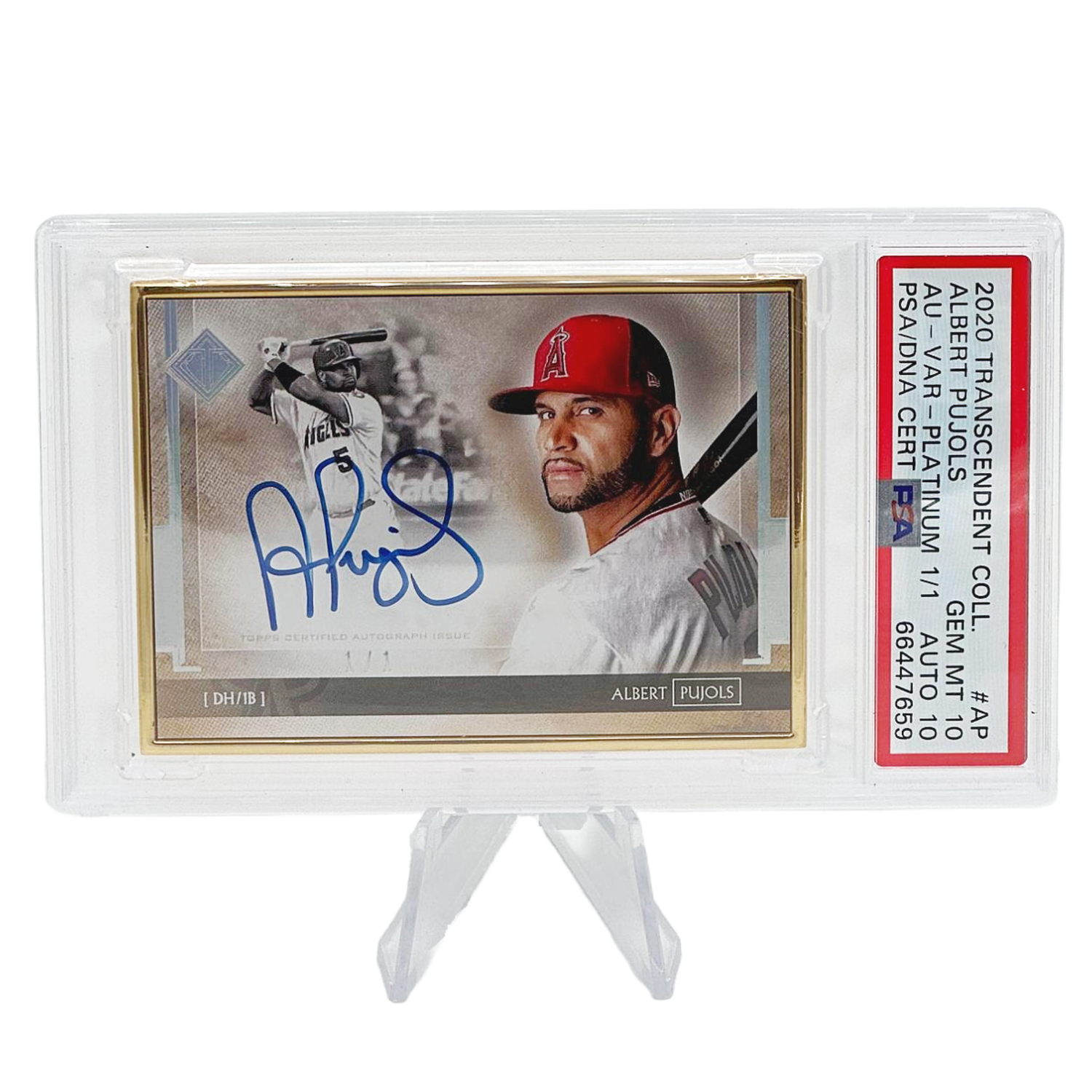 The Adventure Begins  20 Topps Transcendent A. Pujols Auto 1/1 PSA 10 -  The Adventure Begins