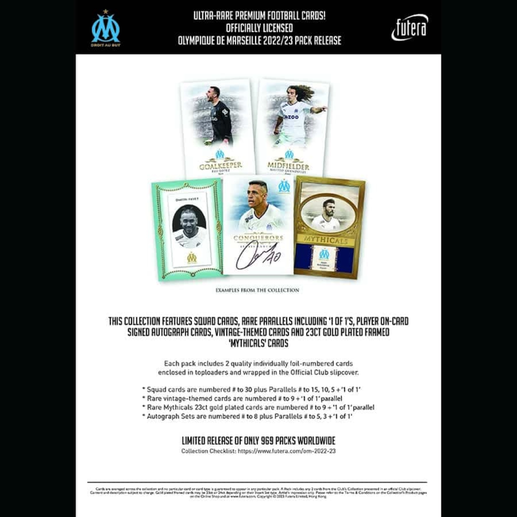 Futera Limited 2022-23 Futera Olympique Marseille Club Pack