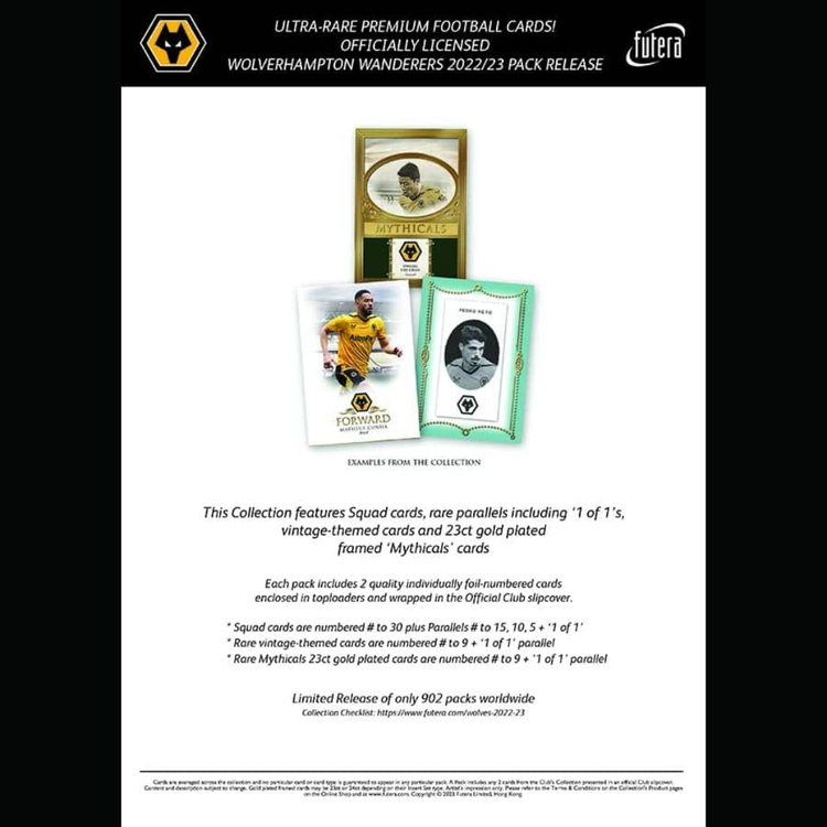 Futera Limited 2022-23 Futera Wolverhampton Club Pack