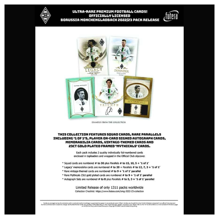 Futera Limited 2022-23 Futera Borussia MON Club Pack