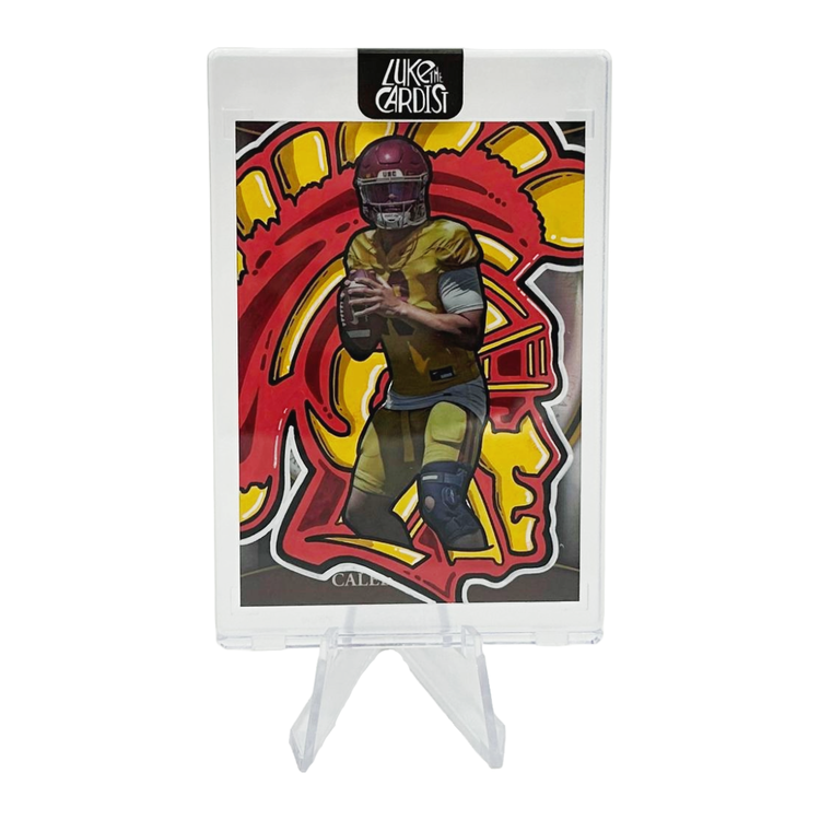 Luke the Cardist Luke the Cardist - Custom Hand-Painted CALEB WILLIAMS 2022 Topps Bowman University Indicia 1/1