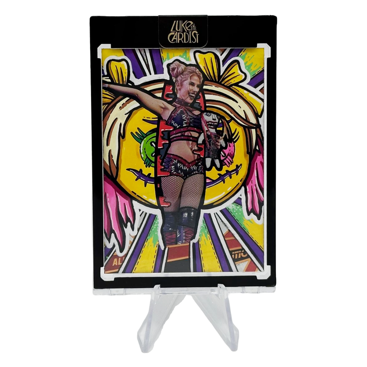 Luke the Cardist Luke the Cardist - Custom Hand-Painted 2022 Panini Revolution WWE Alexa Bliss 1/1