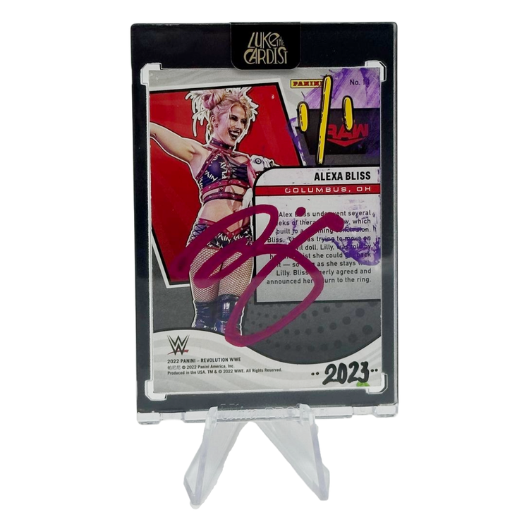 Luke the Cardist Luke the Cardist - Custom Hand-Painted 2022 Panini Revolution WWE Alexa Bliss 1/1