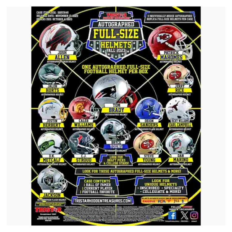 The Adventure Begins 2023 Tristar HT Full Sized Fall Ed. NFL Helmet