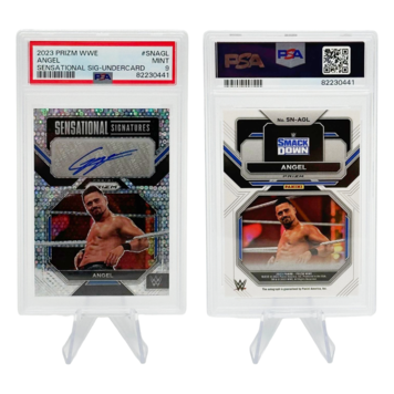 The Adventure Stadium 2023 Panini Prizm WWE Angel Sensational Signatures-Undercard PSA 9