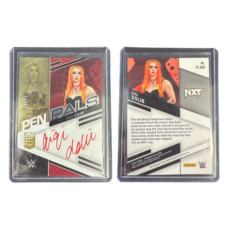 The Adventure Stadium 2023 Panini Donruss Elite WWE "Pen Pals" Gigi Dolin Autograph 44/49
