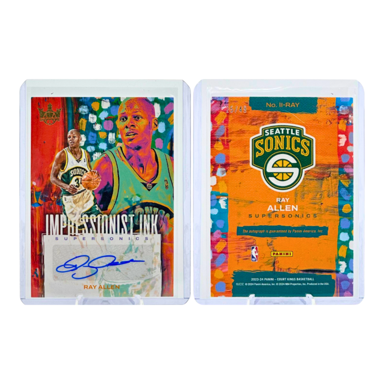 Panini America 2023-24 Panini Court Kings Ray Allen "Impressionist Ink" Autograph 25/49