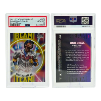 Topps 2022 Topps Stadium Club Chrome Ronald Acuna Jr. "Beam Team" PSA 10