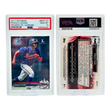 Topps 2017 Bowman Chrome Prospects Ronald Acuna PSA 10