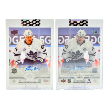 The Adventure Stadium 2020-21  Upper Deck Clear Cut Acetate Alexander Barabanov Rookie Autograph