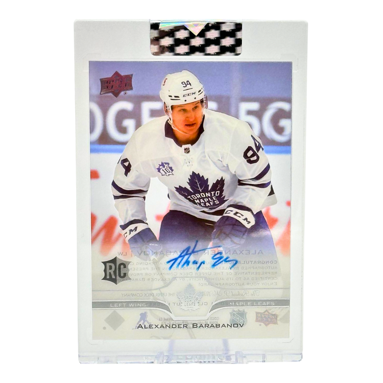 The Adventure Stadium 2020-21  Upper Deck Clear Cut Acetate Alexander Barabanov Rookie Autograph