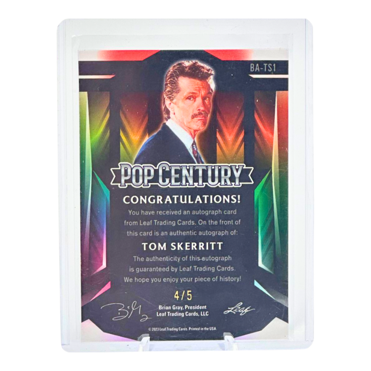 The Adventure Stadium 2023 Leaf Pop Century Tom Skerritt Autograph Green Wave 4/5