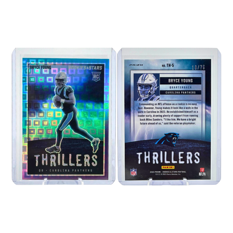Panini America 2023 Panini Rookies & Stars Bryce Young "Thrillers" True Blue 18/75