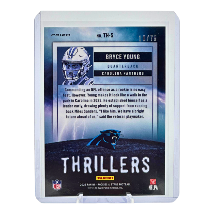 Panini America 2023 Panini Rookies & Stars Bryce Young "Thrillers" True Blue 18/75