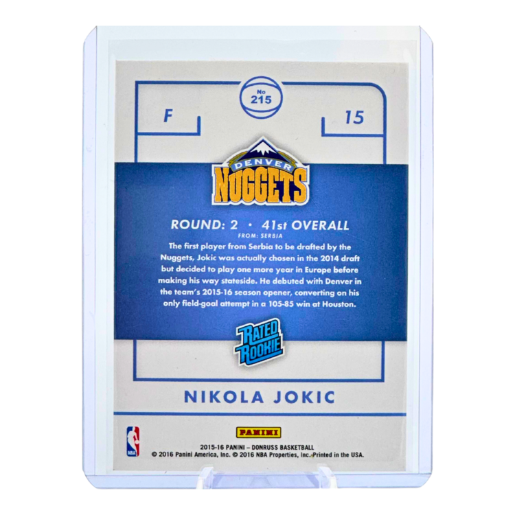 Panini America 2015-16 Panini Donruss Nikola Jokic RC