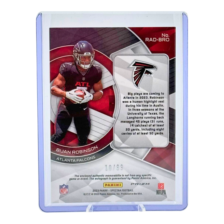 Panini America 2023 Panini Spectra Bijan Robinson RPA 10/99