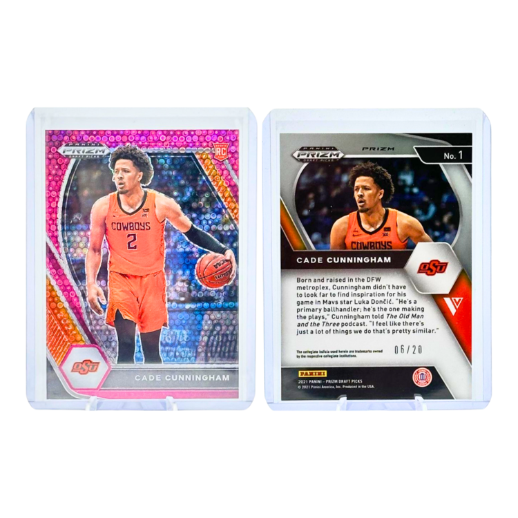 The Adventure Stadium 2021 Panini Prizm Draft Picks Cade Cunningham Pink Disco 06/20
