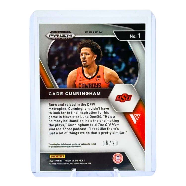 The Adventure Stadium 2021 Panini Prizm Draft Picks Cade Cunningham Pink Disco 06/20
