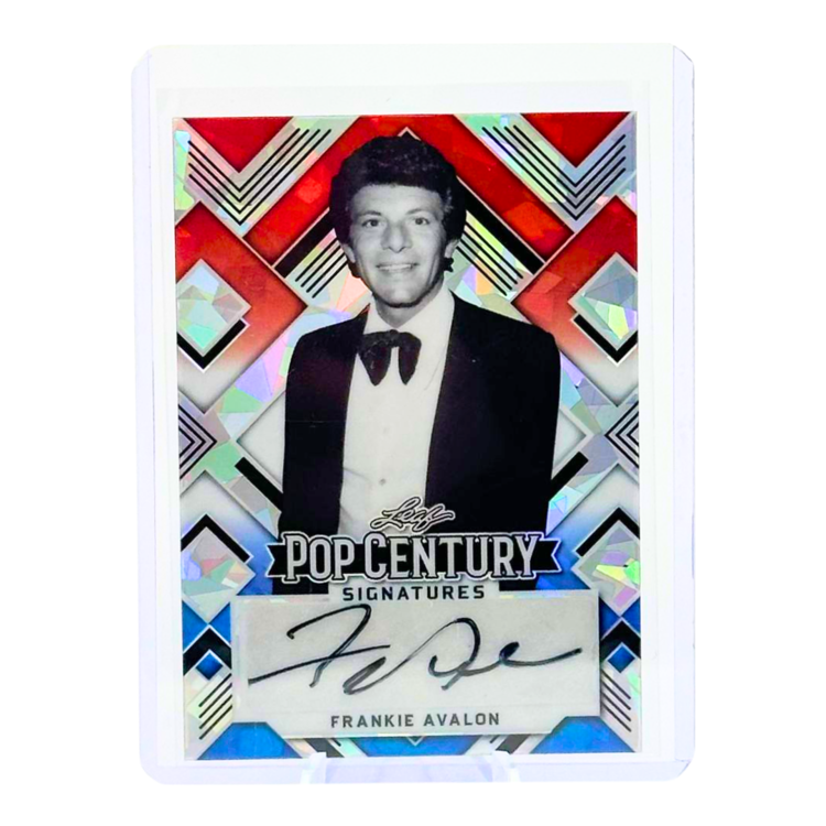The Adventure Stadium 2022 Leaf Pop Century Frankie Avalon Autograph RW&B 3/3